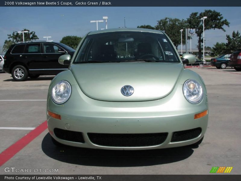 Gecko Green / Black 2008 Volkswagen New Beetle S Coupe