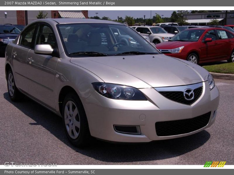 Shimmering Sand Metallic / Beige 2007 Mazda MAZDA3 i Sedan