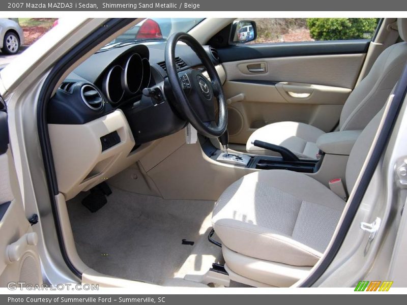 Shimmering Sand Metallic / Beige 2007 Mazda MAZDA3 i Sedan