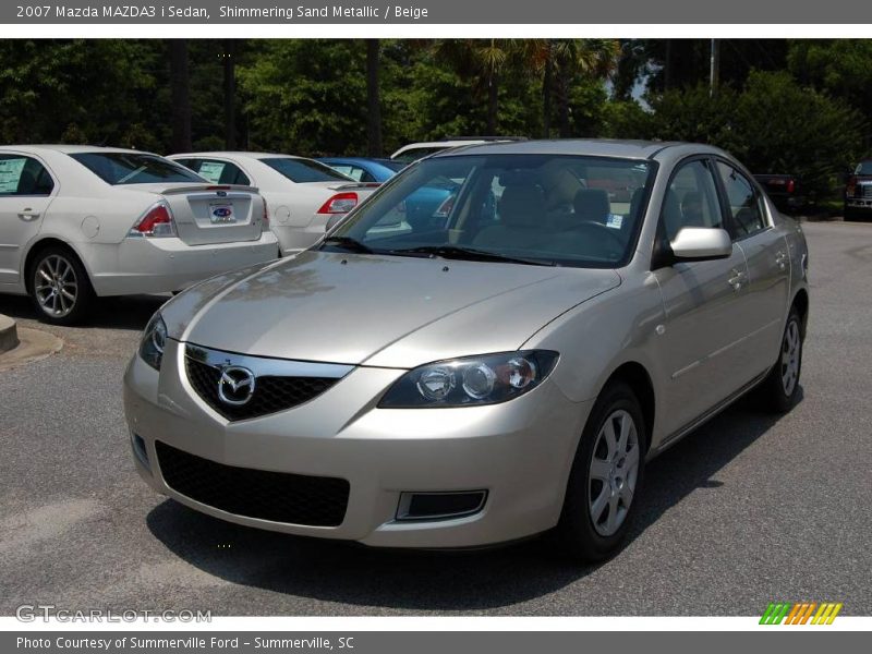 Shimmering Sand Metallic / Beige 2007 Mazda MAZDA3 i Sedan