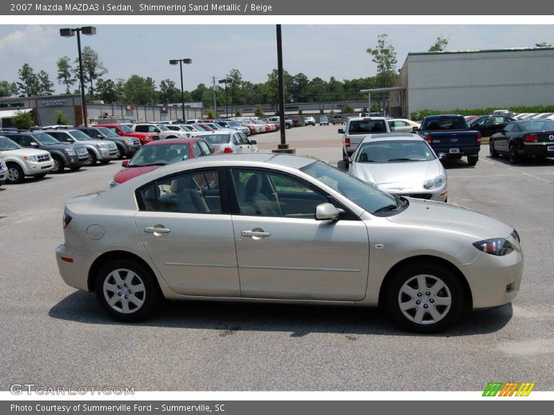 Shimmering Sand Metallic / Beige 2007 Mazda MAZDA3 i Sedan