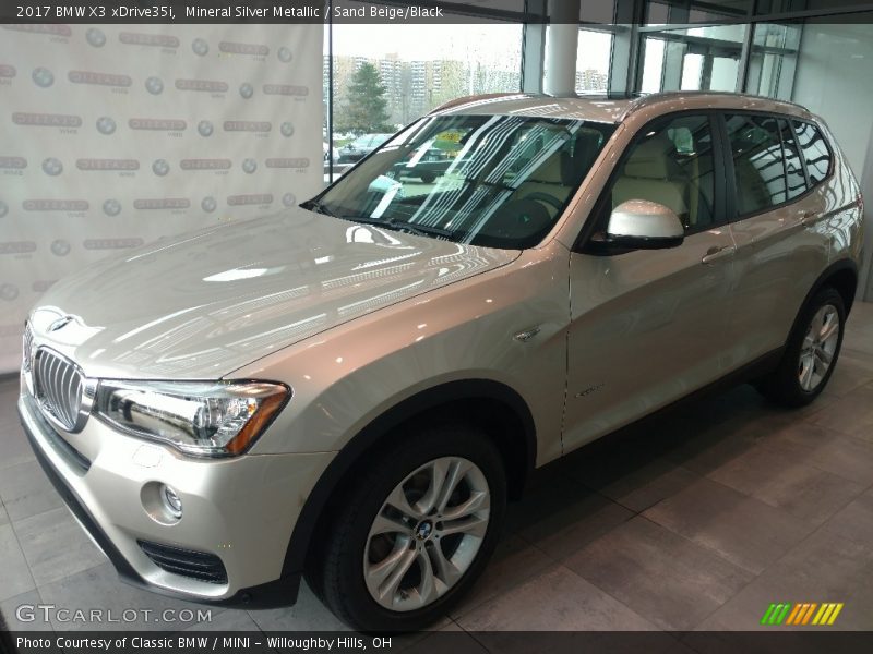 Mineral Silver Metallic / Sand Beige/Black 2017 BMW X3 xDrive35i