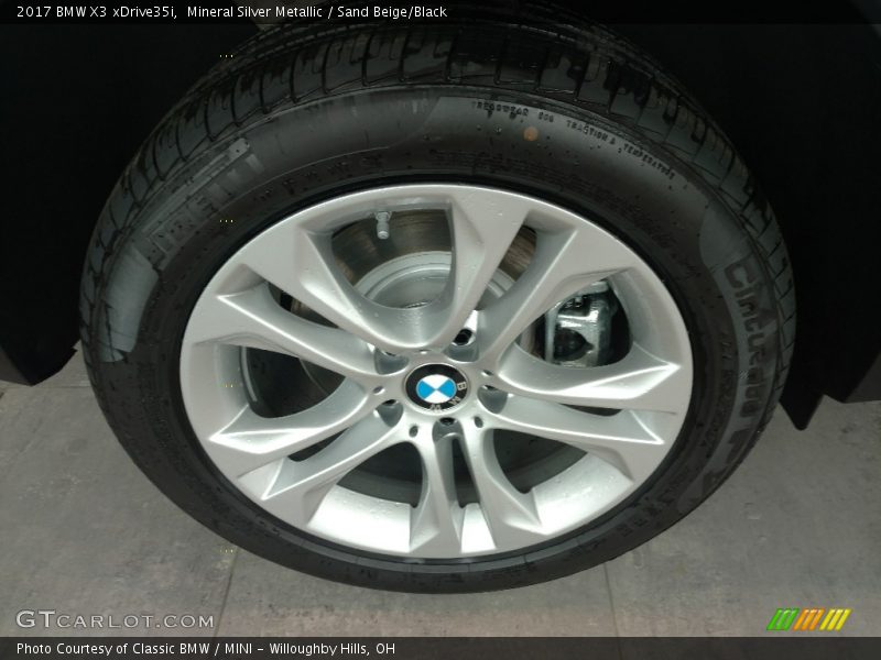 Mineral Silver Metallic / Sand Beige/Black 2017 BMW X3 xDrive35i