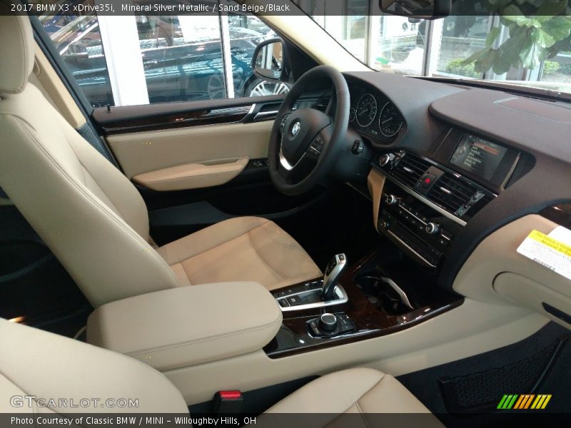 Mineral Silver Metallic / Sand Beige/Black 2017 BMW X3 xDrive35i