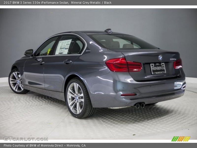 Mineral Grey Metallic / Black 2017 BMW 3 Series 330e iPerfomance Sedan