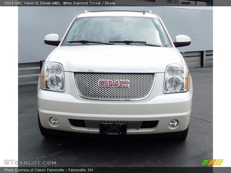 White Diamond Tricoat / Ebony 2014 GMC Yukon XL Denali AWD