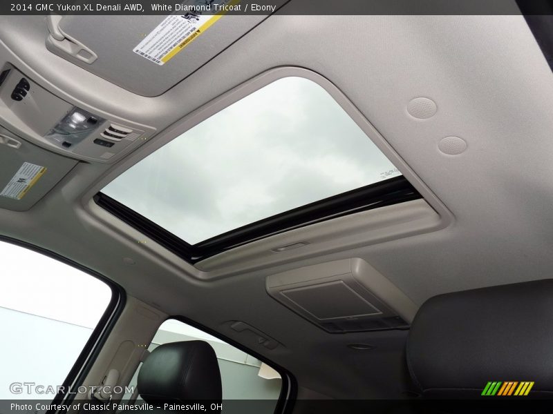 White Diamond Tricoat / Ebony 2014 GMC Yukon XL Denali AWD