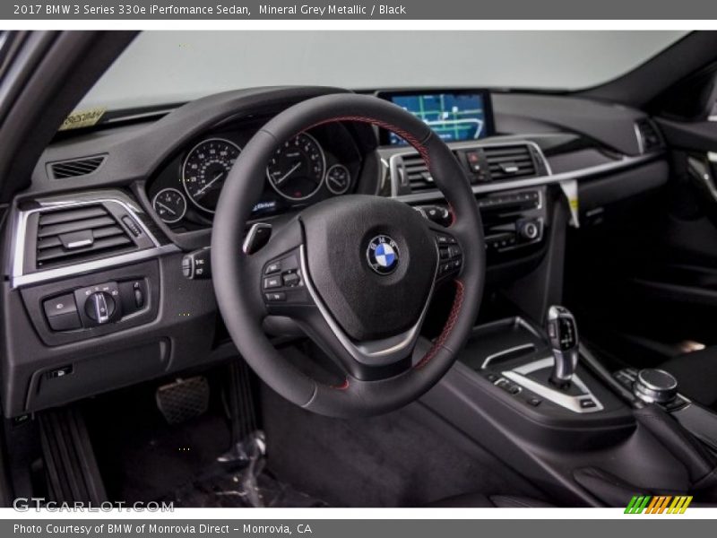 Mineral Grey Metallic / Black 2017 BMW 3 Series 330e iPerfomance Sedan