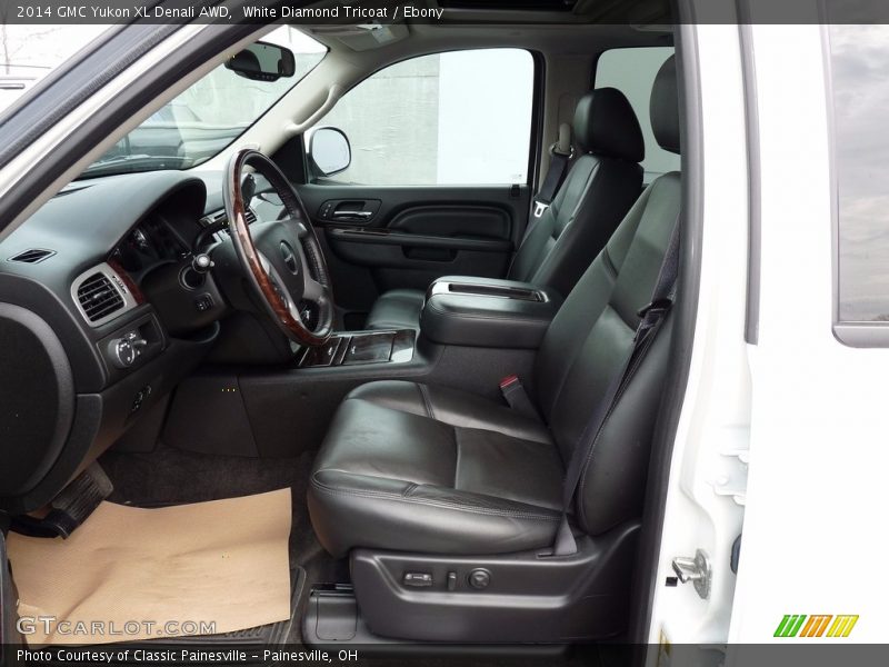 White Diamond Tricoat / Ebony 2014 GMC Yukon XL Denali AWD