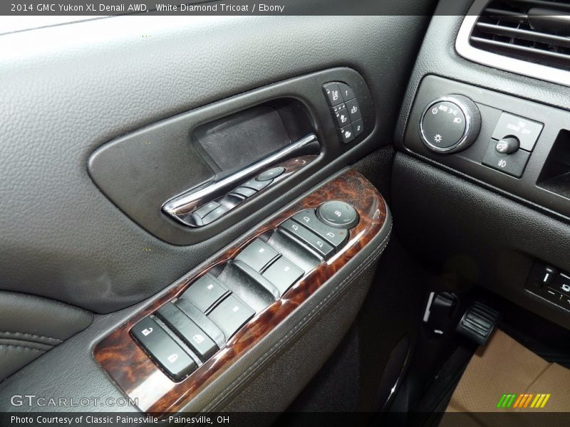 White Diamond Tricoat / Ebony 2014 GMC Yukon XL Denali AWD