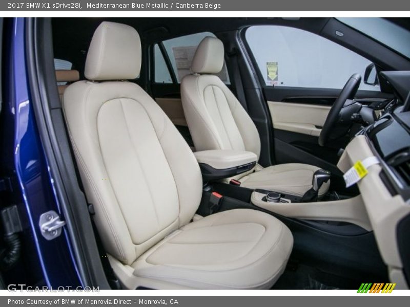 Mediterranean Blue Metallic / Canberra Beige 2017 BMW X1 sDrive28i