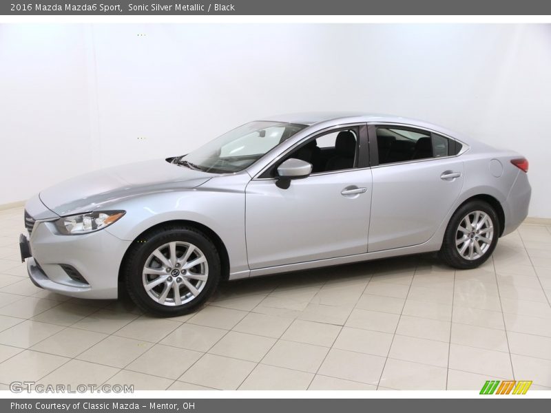 Sonic Silver Metallic / Black 2016 Mazda Mazda6 Sport