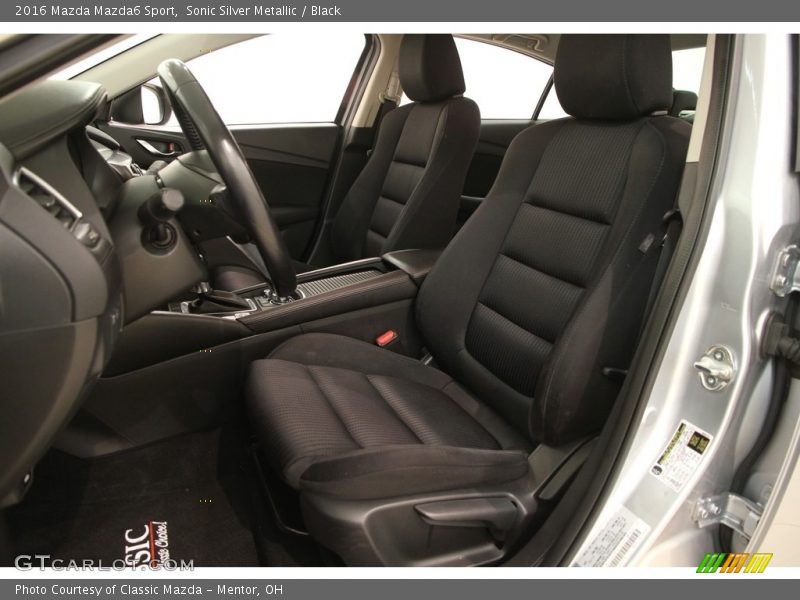 Sonic Silver Metallic / Black 2016 Mazda Mazda6 Sport