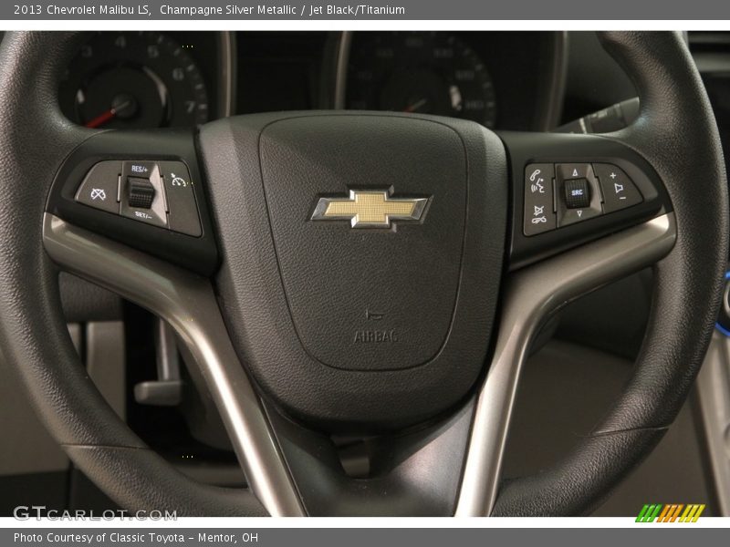 Champagne Silver Metallic / Jet Black/Titanium 2013 Chevrolet Malibu LS