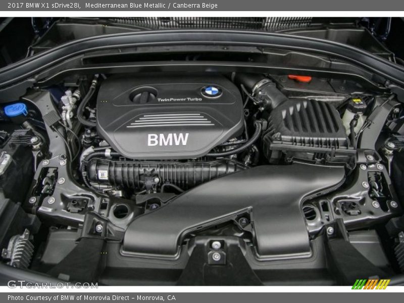 Mediterranean Blue Metallic / Canberra Beige 2017 BMW X1 sDrive28i
