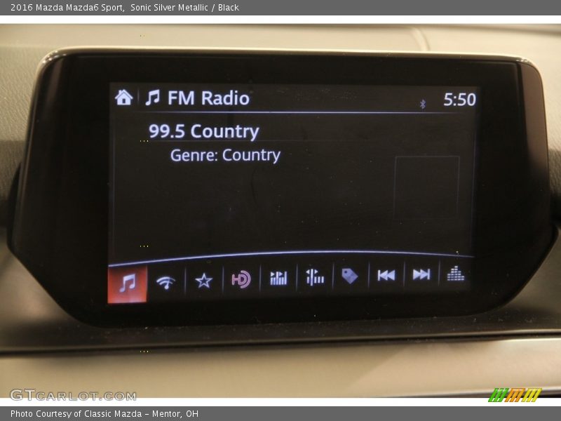 Sonic Silver Metallic / Black 2016 Mazda Mazda6 Sport