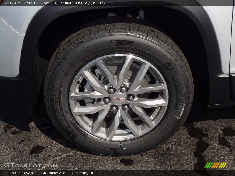 Quicksilver Metallic / Jet Black 2017 GMC Acadia SLE AWD