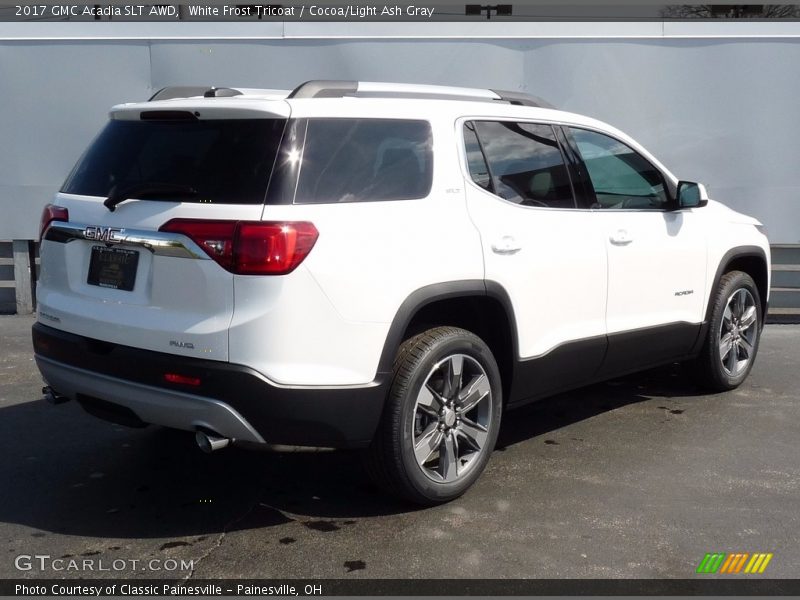 White Frost Tricoat / Cocoa/Light Ash Gray 2017 GMC Acadia SLT AWD