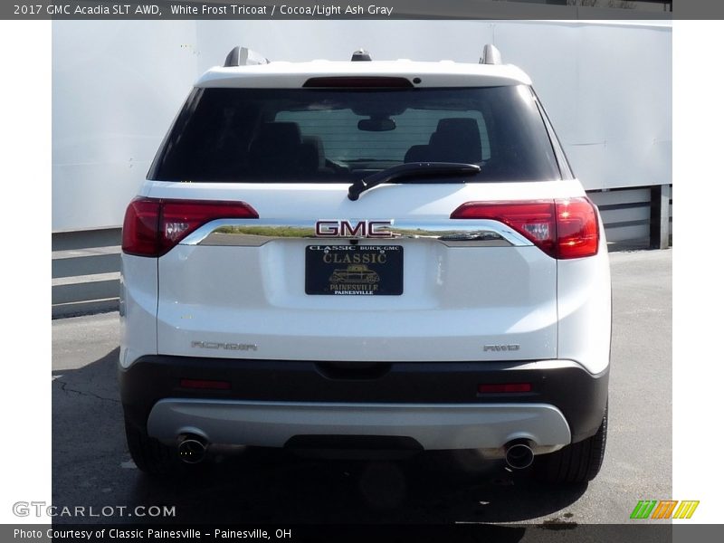 White Frost Tricoat / Cocoa/Light Ash Gray 2017 GMC Acadia SLT AWD