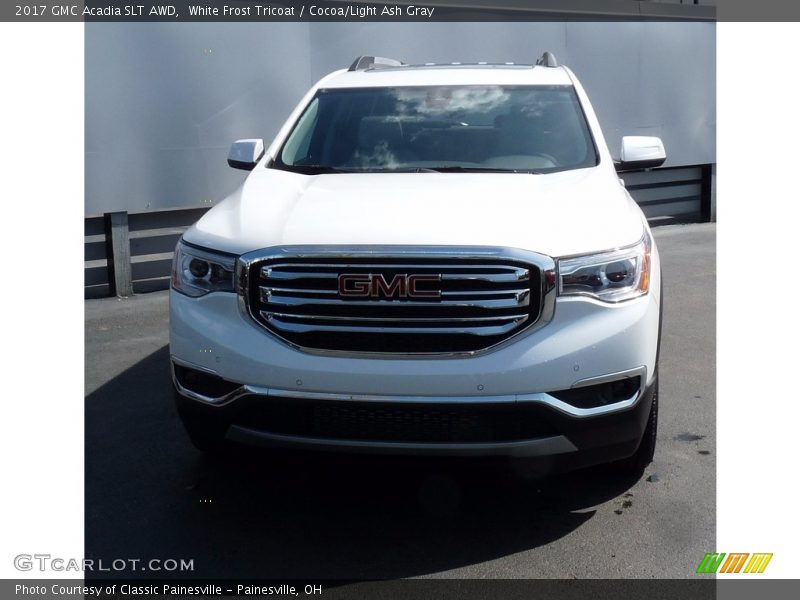 White Frost Tricoat / Cocoa/Light Ash Gray 2017 GMC Acadia SLT AWD