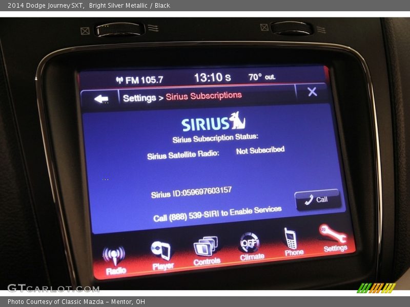 Bright Silver Metallic / Black 2014 Dodge Journey SXT