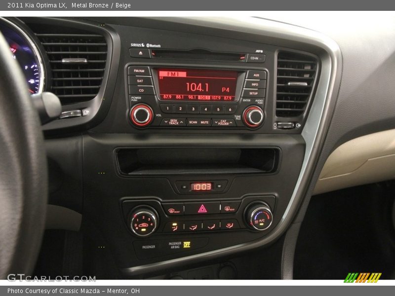 Metal Bronze / Beige 2011 Kia Optima LX