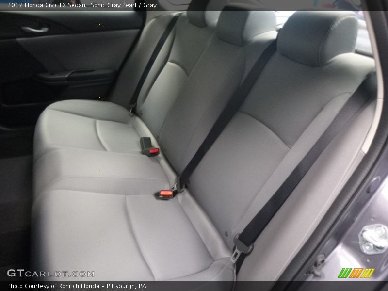 Sonic Gray Pearl / Gray 2017 Honda Civic LX Sedan