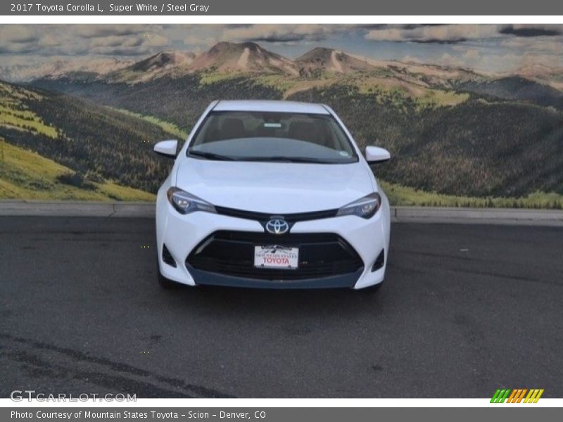 Super White / Steel Gray 2017 Toyota Corolla L