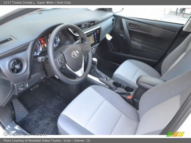 Super White / Steel Gray 2017 Toyota Corolla L