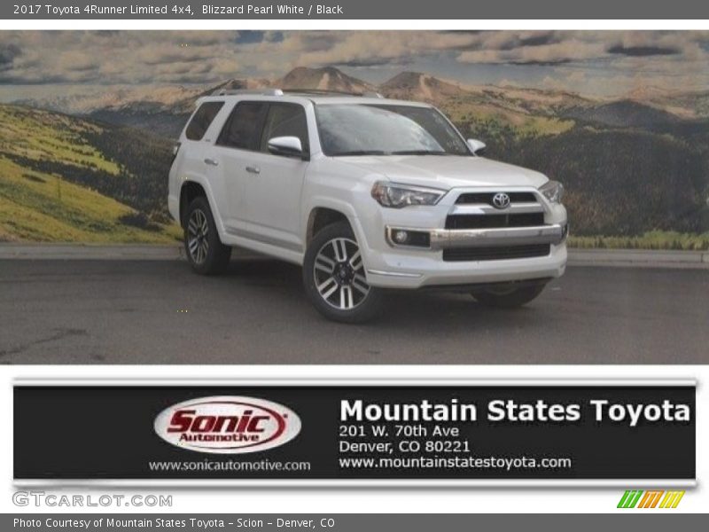Blizzard Pearl White / Black 2017 Toyota 4Runner Limited 4x4