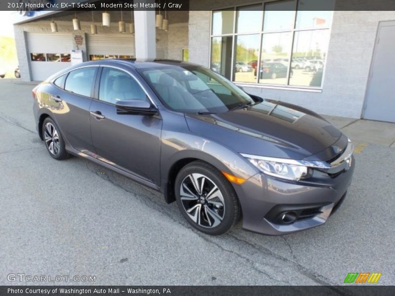 Modern Steel Metallic / Gray 2017 Honda Civic EX-T Sedan