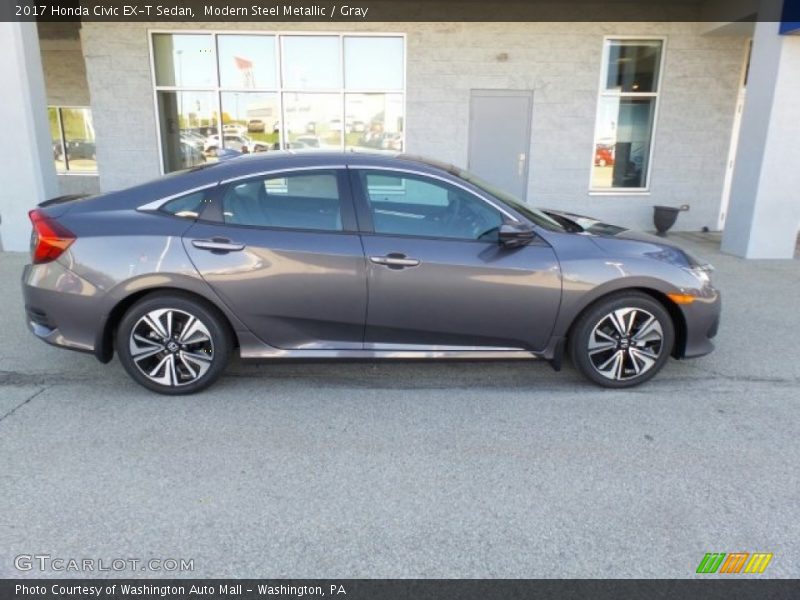 Modern Steel Metallic / Gray 2017 Honda Civic EX-T Sedan