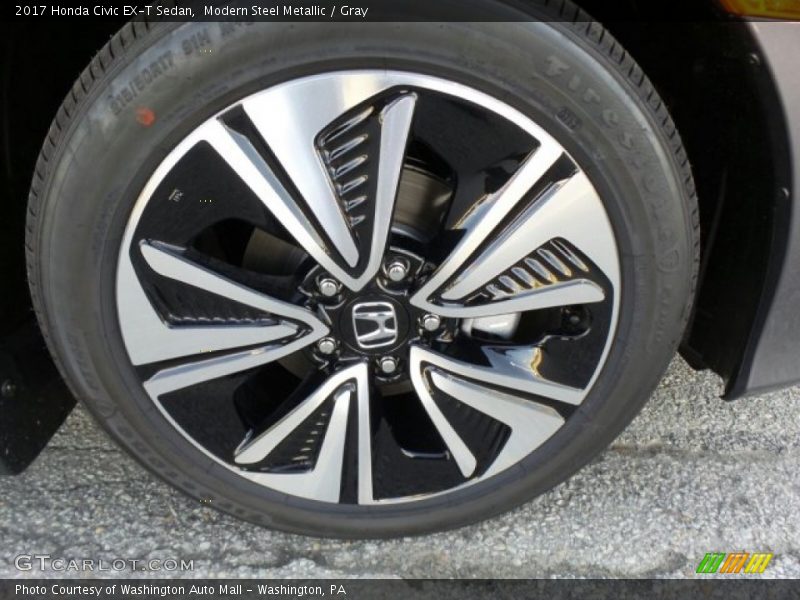 Modern Steel Metallic / Gray 2017 Honda Civic EX-T Sedan