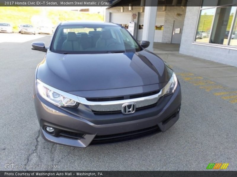 Modern Steel Metallic / Gray 2017 Honda Civic EX-T Sedan