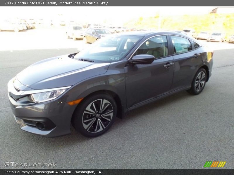 Modern Steel Metallic / Gray 2017 Honda Civic EX-T Sedan