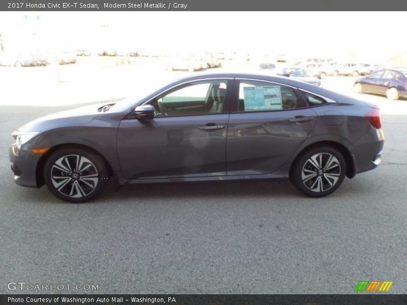 Modern Steel Metallic / Gray 2017 Honda Civic EX-T Sedan