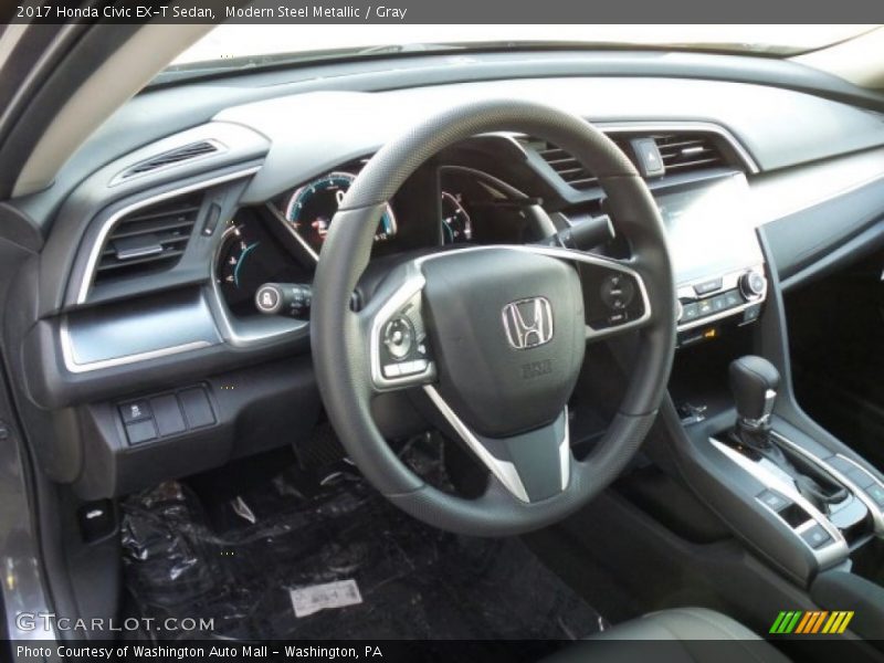 Modern Steel Metallic / Gray 2017 Honda Civic EX-T Sedan