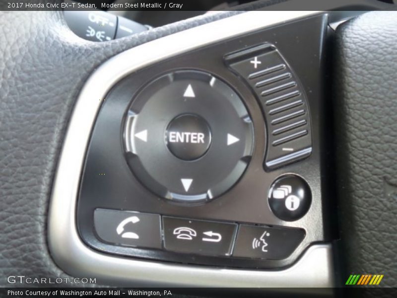 Modern Steel Metallic / Gray 2017 Honda Civic EX-T Sedan
