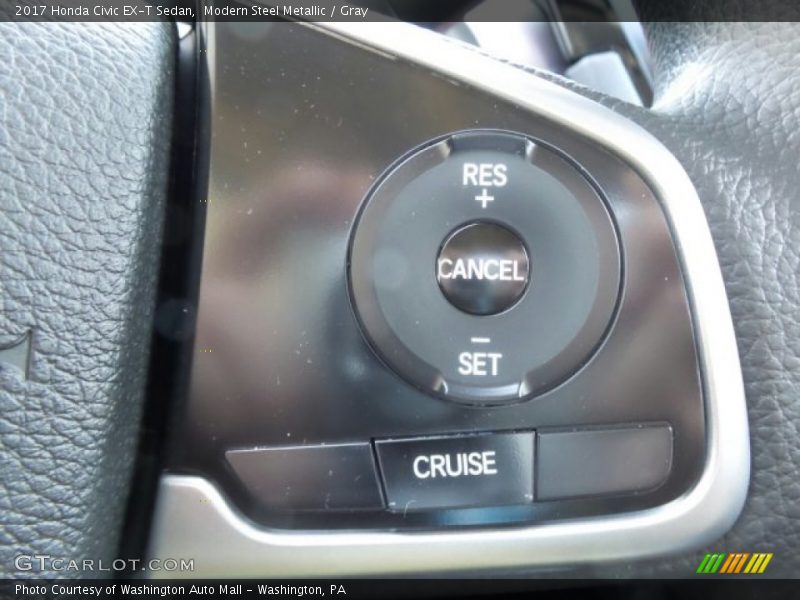 Modern Steel Metallic / Gray 2017 Honda Civic EX-T Sedan