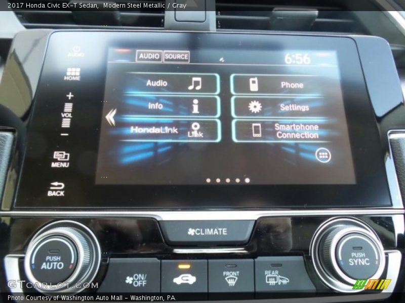 Modern Steel Metallic / Gray 2017 Honda Civic EX-T Sedan