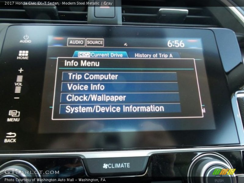 Modern Steel Metallic / Gray 2017 Honda Civic EX-T Sedan