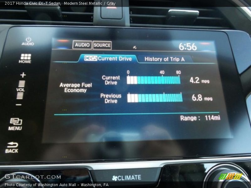 Modern Steel Metallic / Gray 2017 Honda Civic EX-T Sedan