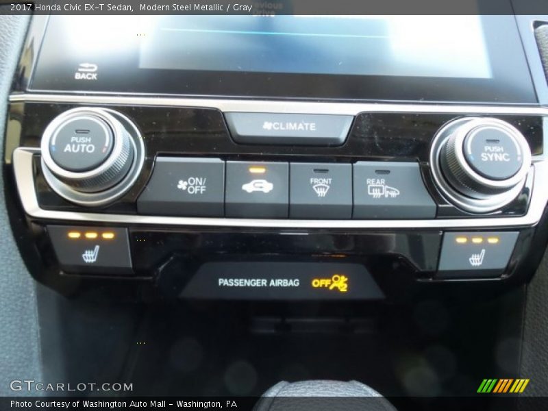 Modern Steel Metallic / Gray 2017 Honda Civic EX-T Sedan