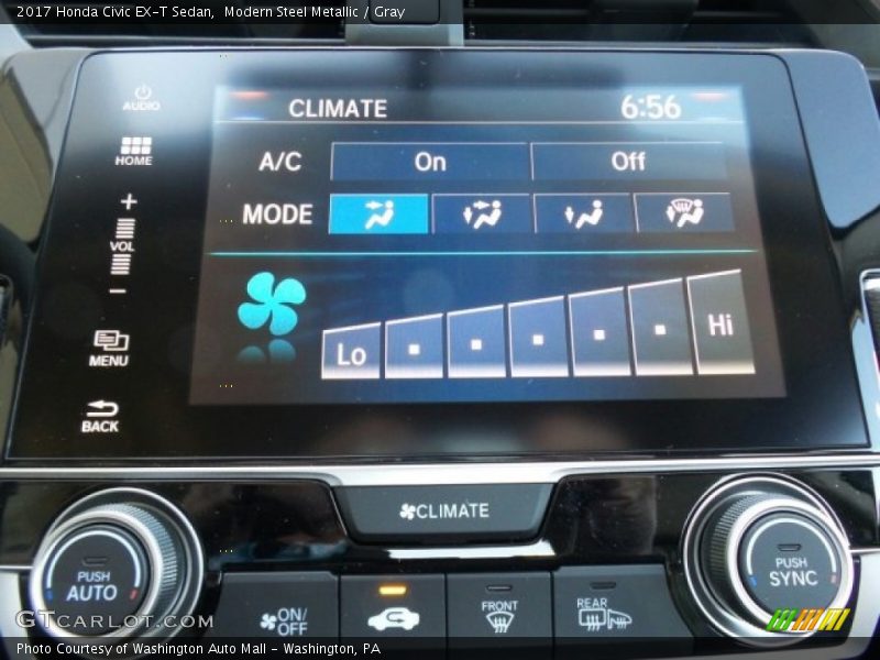 Modern Steel Metallic / Gray 2017 Honda Civic EX-T Sedan