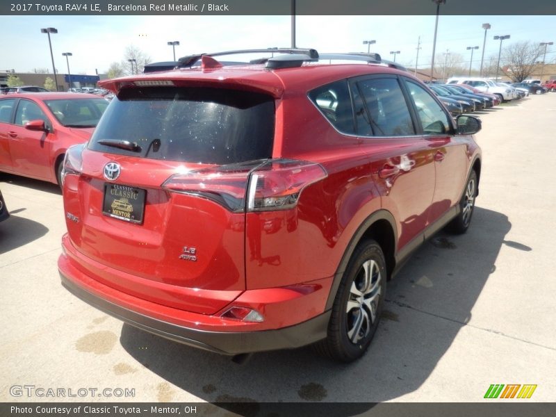 Barcelona Red Metallic / Black 2017 Toyota RAV4 LE