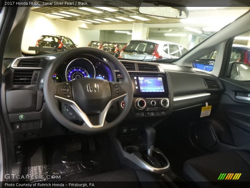 Lunar Silver Pearl / Black 2017 Honda Fit EX