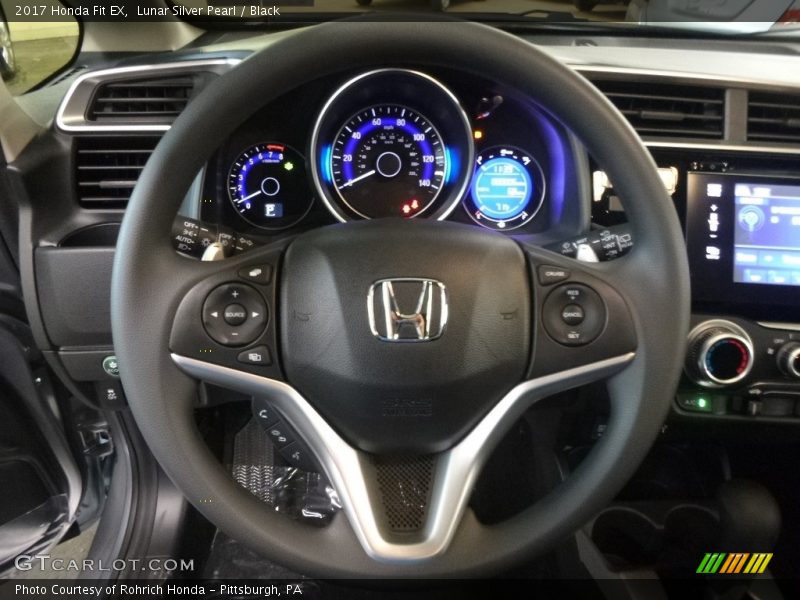 Lunar Silver Pearl / Black 2017 Honda Fit EX