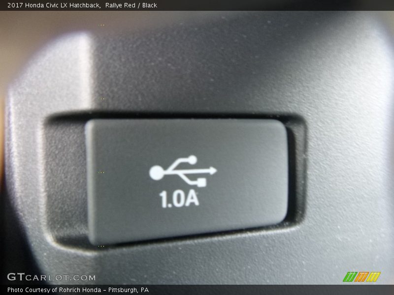 Rallye Red / Black 2017 Honda Civic LX Hatchback