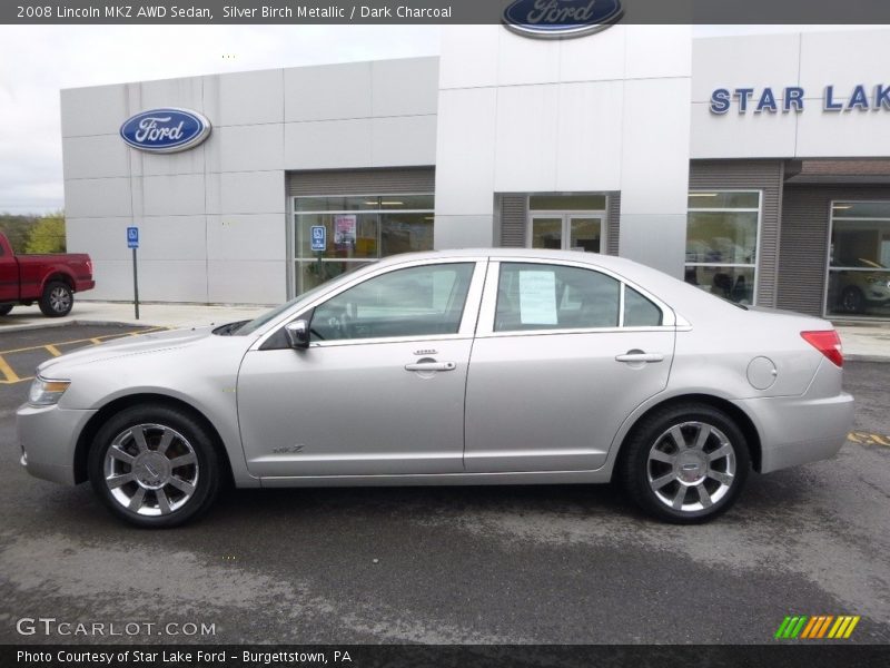 Silver Birch Metallic / Dark Charcoal 2008 Lincoln MKZ AWD Sedan