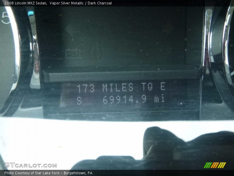 Vapor Silver Metallic / Dark Charcoal 2008 Lincoln MKZ Sedan